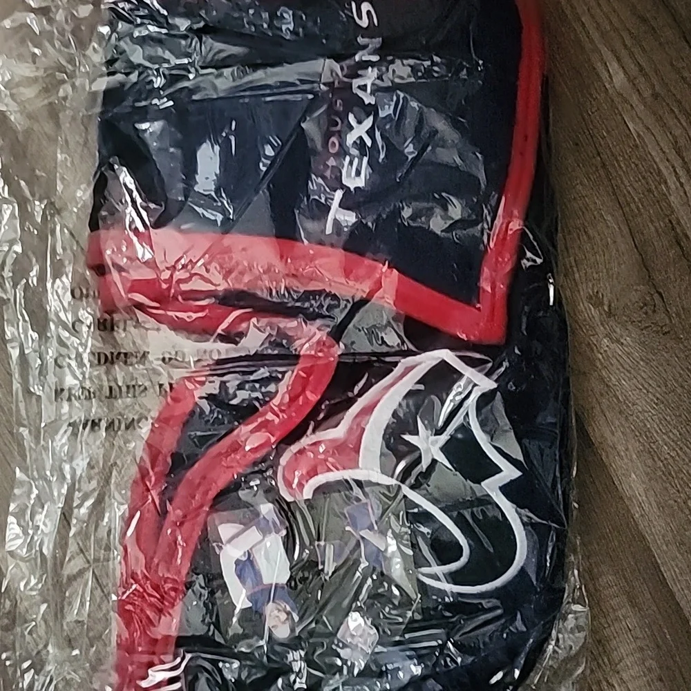 Houston Texans NFL ultra fleece hoodie scarf One Size New With Tags Blue Red NWT